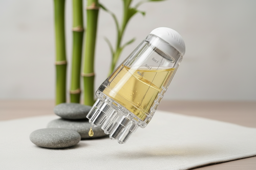 MASAJEADOR Y APLICADOR DE ACEITE PARA EL CUERO CABELLUDO